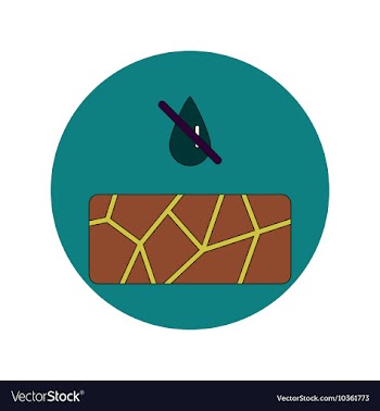 In flat design of cracked vector image