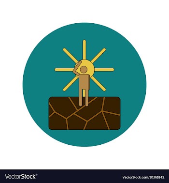 In flat design of cracked vector image