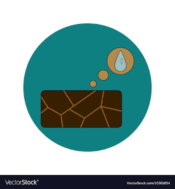In flat design of cracked vector image