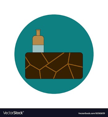 In flat design of cracked vector image