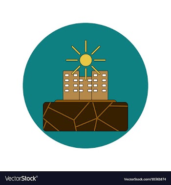 In flat design of cracked vector image