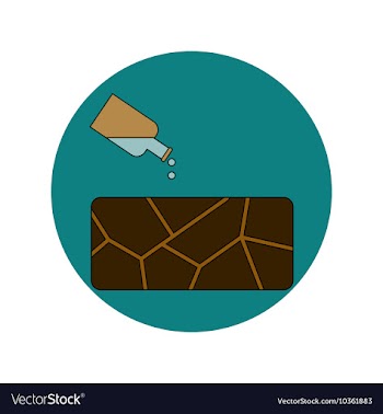 In flat design of cracked vector image