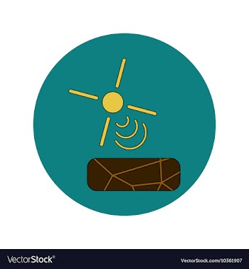 In flat design of cracked vector image