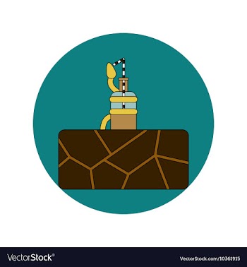In flat design of cracked vector image