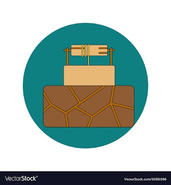 In flat design of cracked vector image