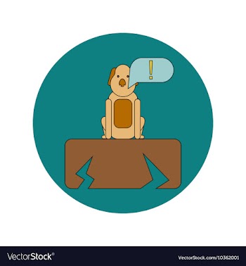In flat design of cracked vector image