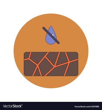 In flat design of cracked vector image