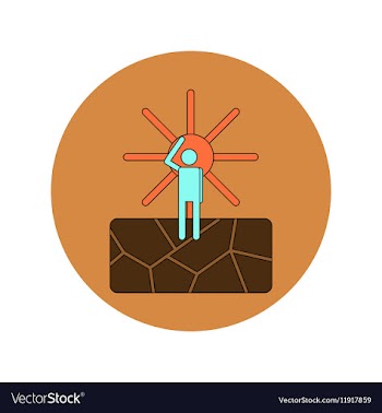 In flat design of cracked vector image