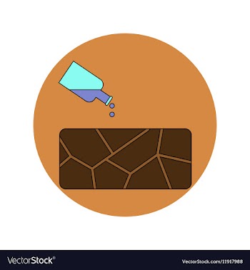 In flat design of cracked vector image