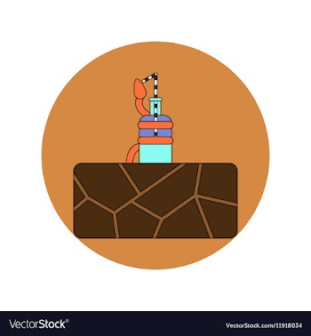 In flat design of cracked vector image