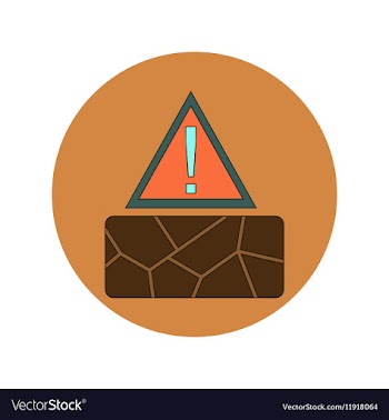 In flat design of cracked vector image