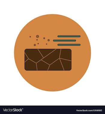 In flat design of cracked vector image