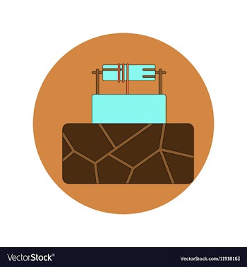 In flat design of cracked vector image