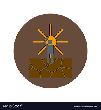 In flat design of cracked vector image