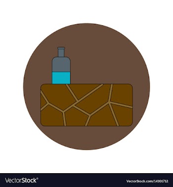 In flat design of cracked vector image