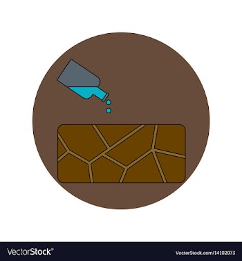 In flat design of cracked vector image