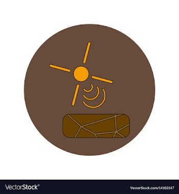 In flat design of cracked vector image