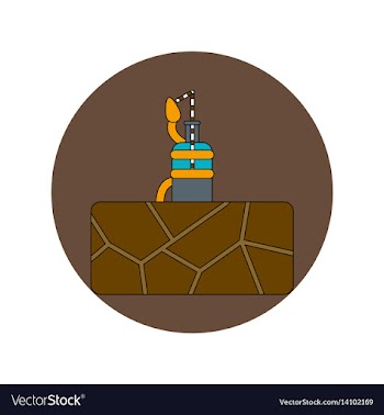 In flat design of cracked vector image