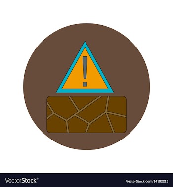In flat design of cracked vector image