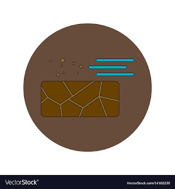 In flat design of cracked vector image