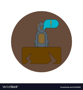 In flat design of cracked vector image