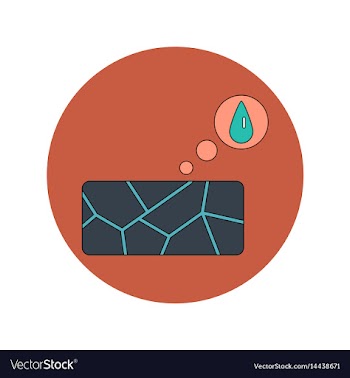 In flat design of cracked vector image