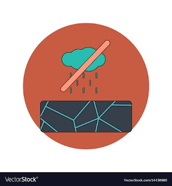 In flat design of cracked vector image