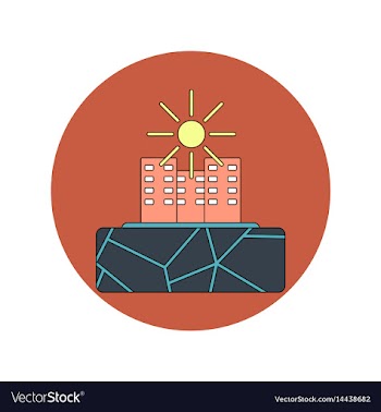 In flat design of cracked vector image