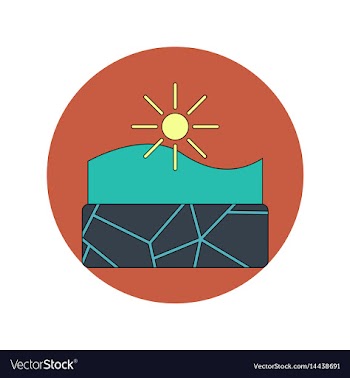 In flat design of cracked vector image