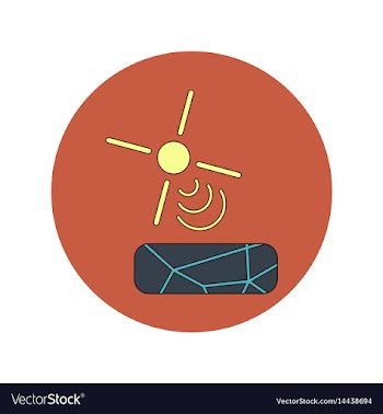 In flat design of cracked vector image