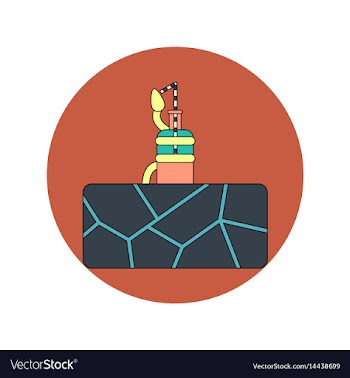 In flat design of cracked vector image