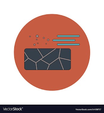 In flat design of cracked vector image