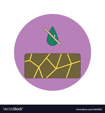 In flat design of cracked vector image
