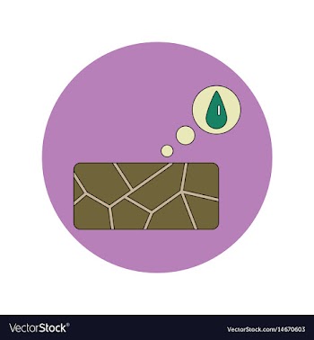 In flat design of cracked vector image