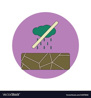 In flat design of cracked vector image