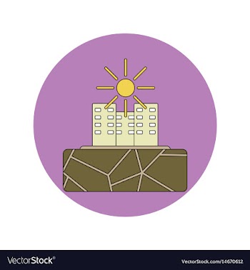 In flat design of cracked vector image