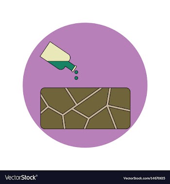In flat design of cracked vector image