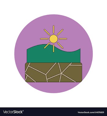 In flat design of cracked vector image