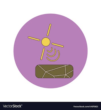 In flat design of cracked vector image