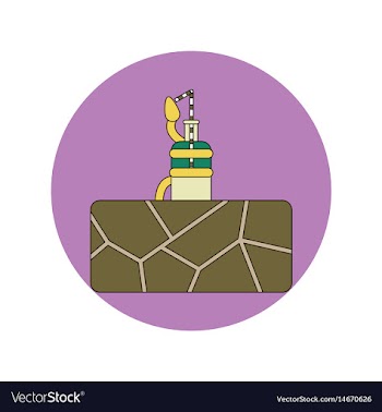 In flat design of cracked vector image