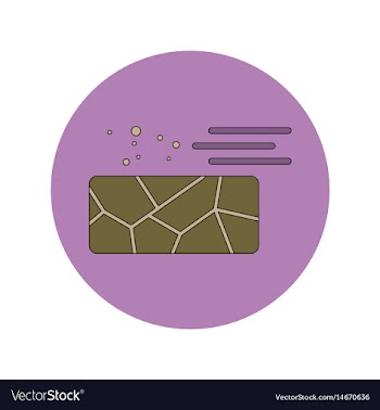 In flat design of cracked vector image
