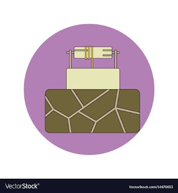 In flat design of cracked vector image