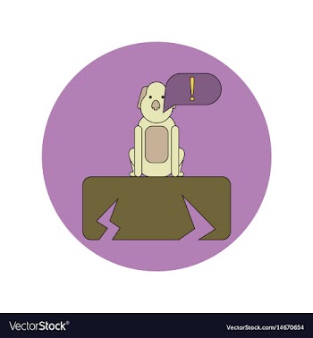 In flat design of cracked vector image