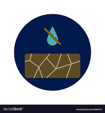 In flat design of cracked vector image