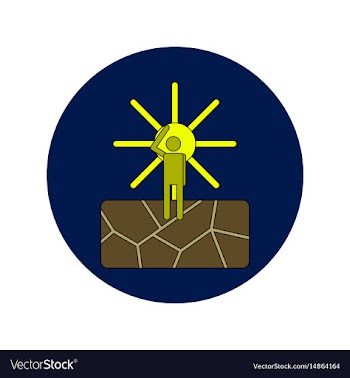 In flat design of cracked vector image