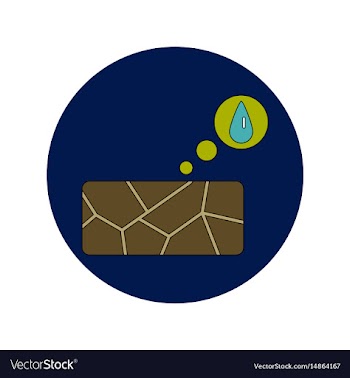 In flat design of cracked vector image