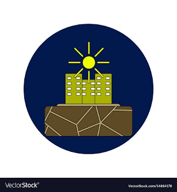 In flat design of cracked vector image