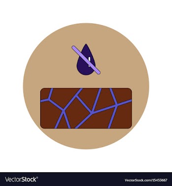 In flat design of cracked vector image