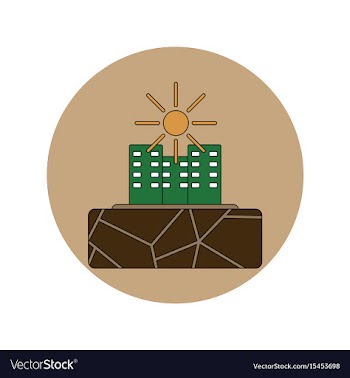 In flat design of cracked vector image