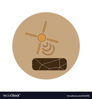 In flat design of cracked vector image